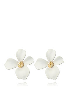 By Jolima Lilly flower earring - Øredobber - WHITE / white