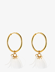 By Jolima Nice hoop earring - Kolleksjoner - WHITH / white