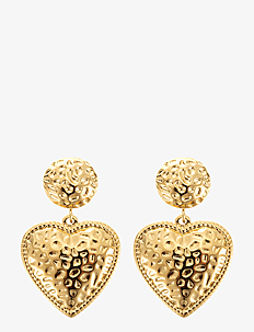 By Jolima Amour double earring - Øredobber - GOLD / gold