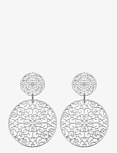 By Jolima Double spinn earring - Øredobber - SILVER / silver