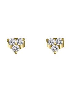 By Jolima Flower crystal earring - By Jolima - CLEAR/GOLD / gold