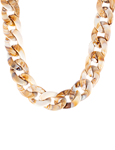 By Jolima Marbella resin Necklace - By Jolima - NUDE / gold