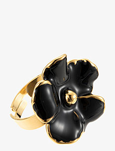 By Jolima Daisy ring - By Jolima - BLACK / black