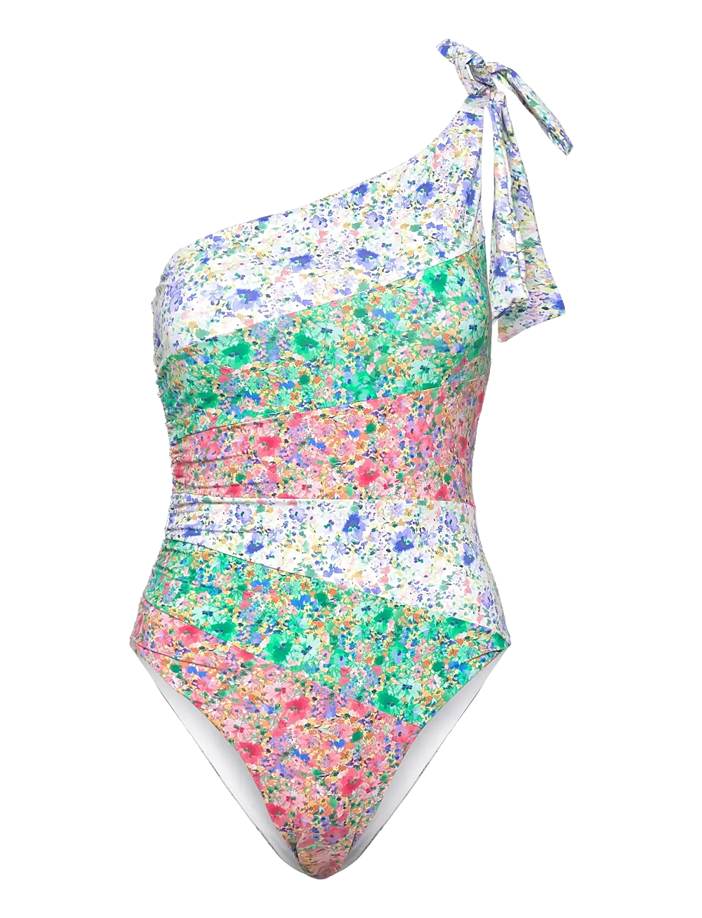 Malina - Apoline One Shoulder Swimsuit - badedrakter - multi ditsy - 0