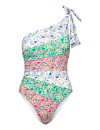 Apoline One Shoulder Swimsuit - MULTI DITSY