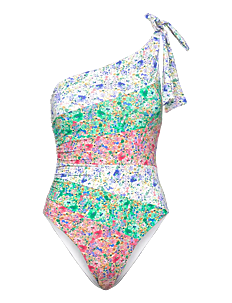 Malina Apoline One Shoulder Swimsuit - Badetøy - MULTI DITSY / multi