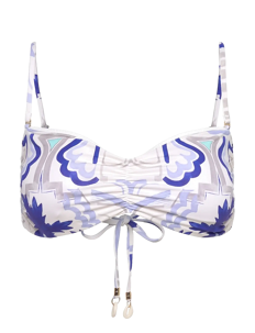 Malina Lottie printed bandeau bikini top - Bikinier - MOSAIC / purple