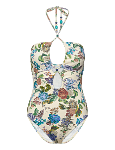 Malina Idalia Bandeau Cut Out swimsuit - Badetøy - BOTANIC FLORALS / cream