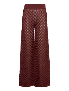 Malina Alissa Knitted pants - Bukser - TERRACOTTA / burgundy