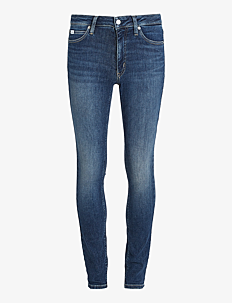 Calvin Klein Jeans MID RISE SKINNY - Kolleksjoner - DENIM DARK / blue