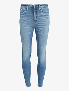 Calvin Klein Jeans HIGH RISE SUPER SKINNY ANKLE - Kolleksjoner - DENIM LIGHT / blue