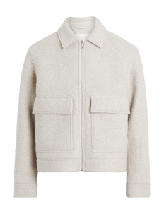 Calvin Klein Jeans TEXTURED WOOL JACKET - Jakker - MOONBEAM / beige