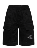 SATEEN CARGO SHORTS - CK BLACK