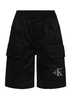 Calvin Klein SATEEN CARGO SHORTS - Shorts - CK BLACK / black