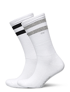 Calvin Klein CK MEN SOCK 2P STRIPES - Treningssokker - WHITE / white