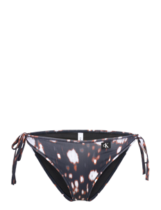 Calvin Klein STRING SIDE TIE - Bikinier - GLITCHED FLORAL AOP / black