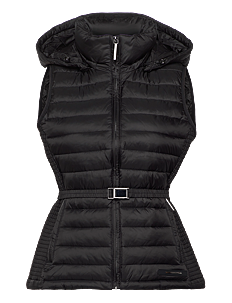 Calvin Klein LW PADDED WAIST SMOCKING VEST - Kolleksjoner - CK BLACK / black