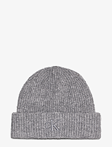 Calvin Klein THICK EMBROIDERY BEANIE - Hatter & Luer - GREY HEATHER / grey