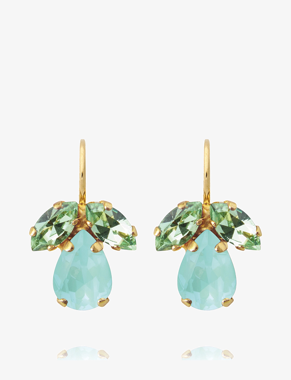 Caroline Svedbom - TIMO EARRINGS GOLD - hengende øredobber - soft mint combo - 1