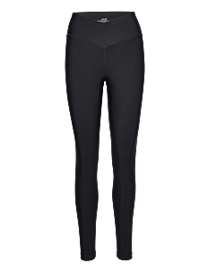 Casall Overlap High Waist Tights - 7/8 lengde - BLACK / black