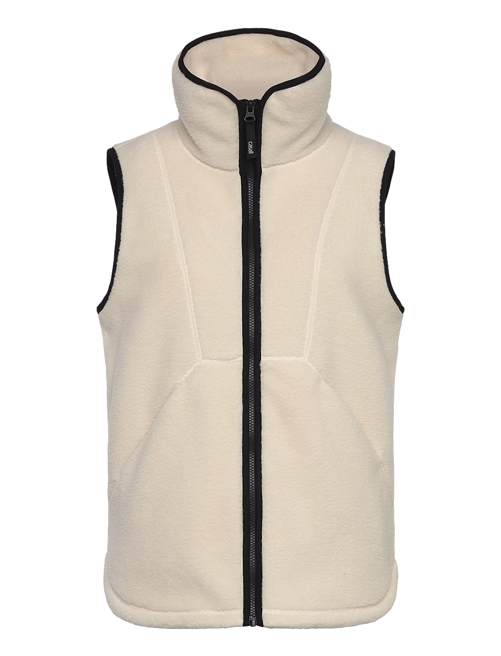 Casall - High Collar Pile Vest - yttertøy - off white - 0