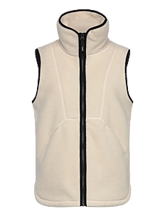 Casall High Collar Pile Vest - Vester - OFF WHITE / white