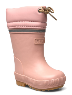 CeLaVi Thermal wellies w. wool lining - Gummistøvler med linjer - MISTY ROSE / pink/rose