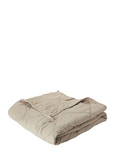 C'est Bon Plaid cotton w linentassels - Tepper & Pledd - LINEN / beige