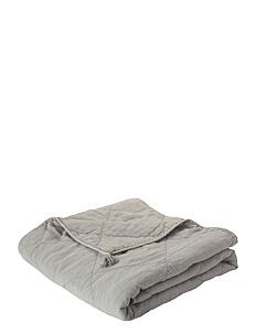 C'est Bon Plaid cotton w linentassels - Tepper & Pledd - LIGHT GREY / grey