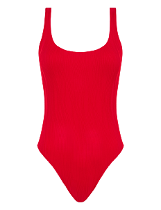 Chantelle Beach SWIM ONE Wirefree t-shirt swimsuit - Kolleksjoner - CHERRY RED / red