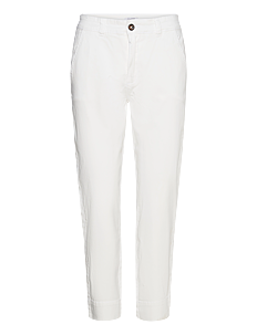 Claire Woman Thareza - Trousers - Rette bukser - WHITE / white