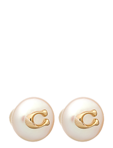 Coach Accessories COACH Signature Coin Pearl Stud Earrings - Julegaver til kvinner - PEARL/GOLD / gold