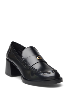 Coach NATALIE LOAFER - Mokasiner med hæl - BLACK / black