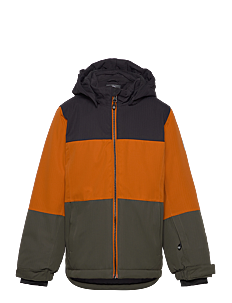 Color Kids Ski Jacket - Colorblock - Skijakker - MARMALADE / black