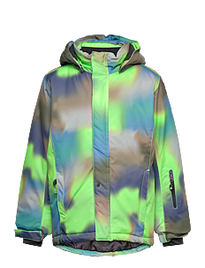 Color Kids Ski Jacket - AOP - Skijakker - GREEN GECKO / green