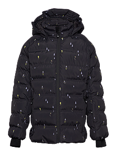 Color Kids Ski Jacket  - Quilt -AOP - Skijakker - PHANTOM / black