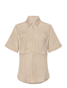 Copenhagen Muse CMNINA-SHIRT - Kortermede skjorter - PEYOTE / beige