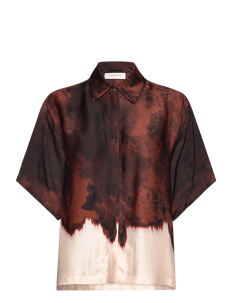 Copenhagen Muse CMSABINA-SHIRT - Kortermede skjorter - TORTOISE SHELL W. BLACK / brown