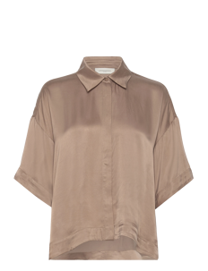 Copenhagen Muse CMCUPRO-SHIRT - Kortermede skjorter - TIMBER WOLF / brown