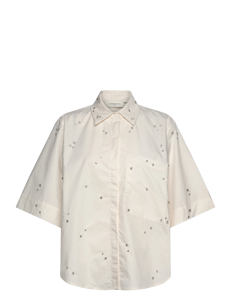 Copenhagen Muse CMRHINE-SHIRT - Kortermede skjorter - JET STREAM / cream