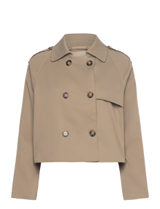 Coster Copenhagen CC Heart ALICIA short trenchcoat - Kåper - SAND OLIVE / beige