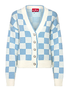 crās Rosittacras Cardigan - Kolleksjoner - AIR BLUE CHECK / blue