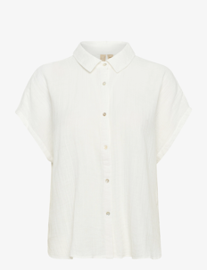 Culture CUmyra Elina SS Shirt - Kortermede skjorter - SPRING GARDENIA / white