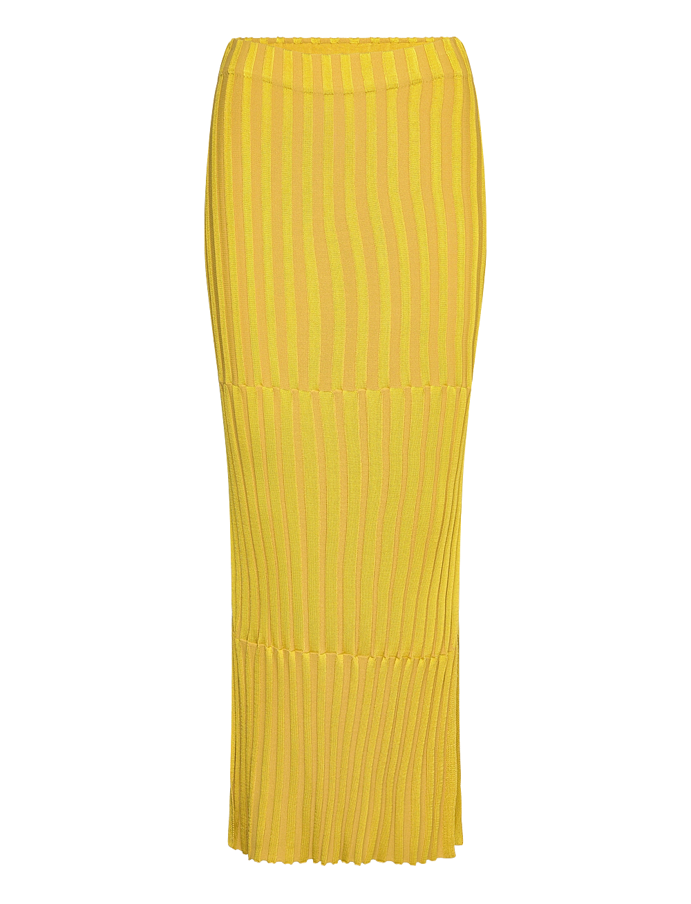 House Of Dagmar - Striped rib skirt - strikkede skjørt - saffron - 0