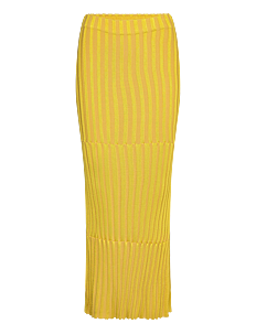 House Of Dagmar Striped rib skirt - Skjørt - SAFFRON / yellow