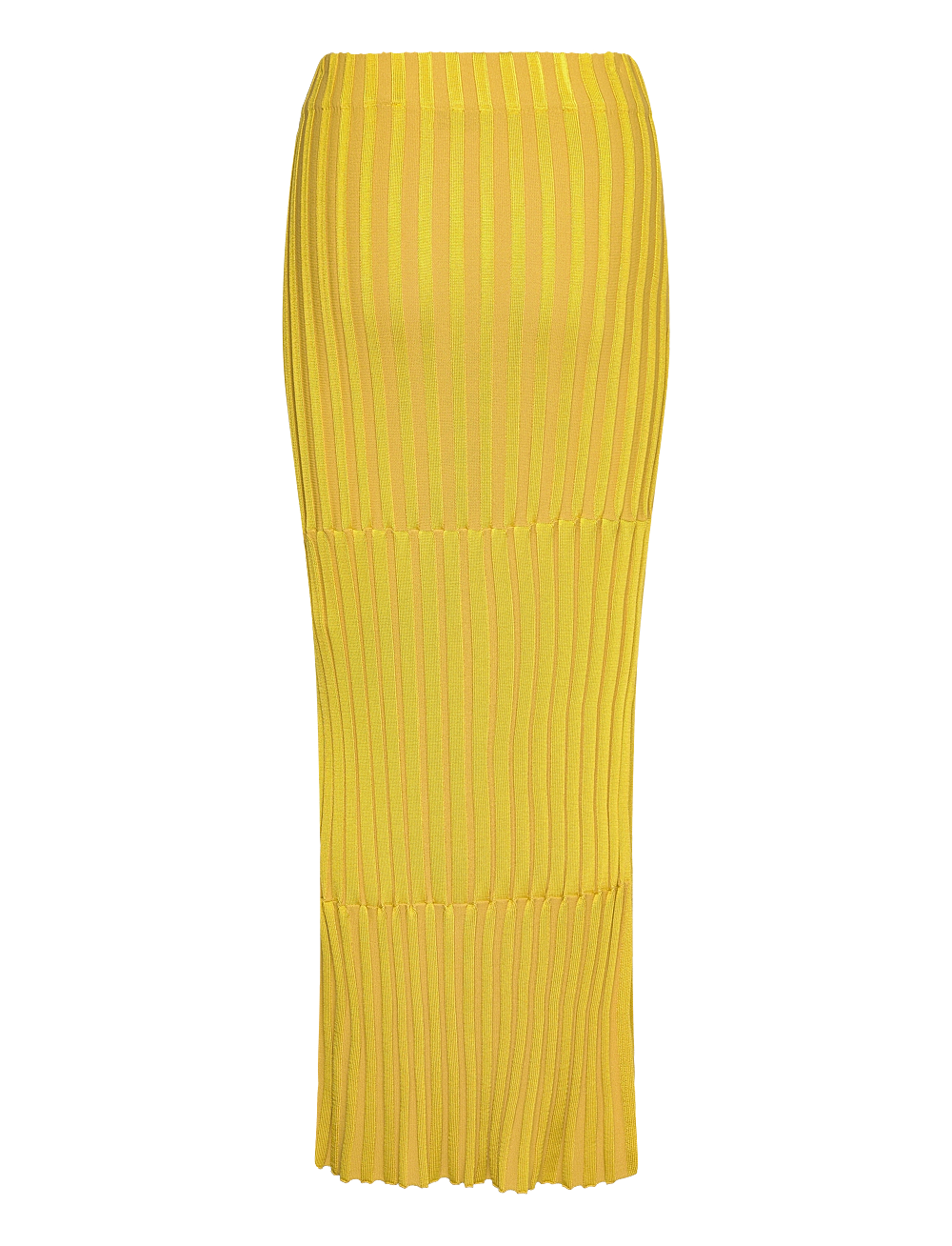 House Of Dagmar - Striped rib skirt - strikkede skjørt - saffron - 1