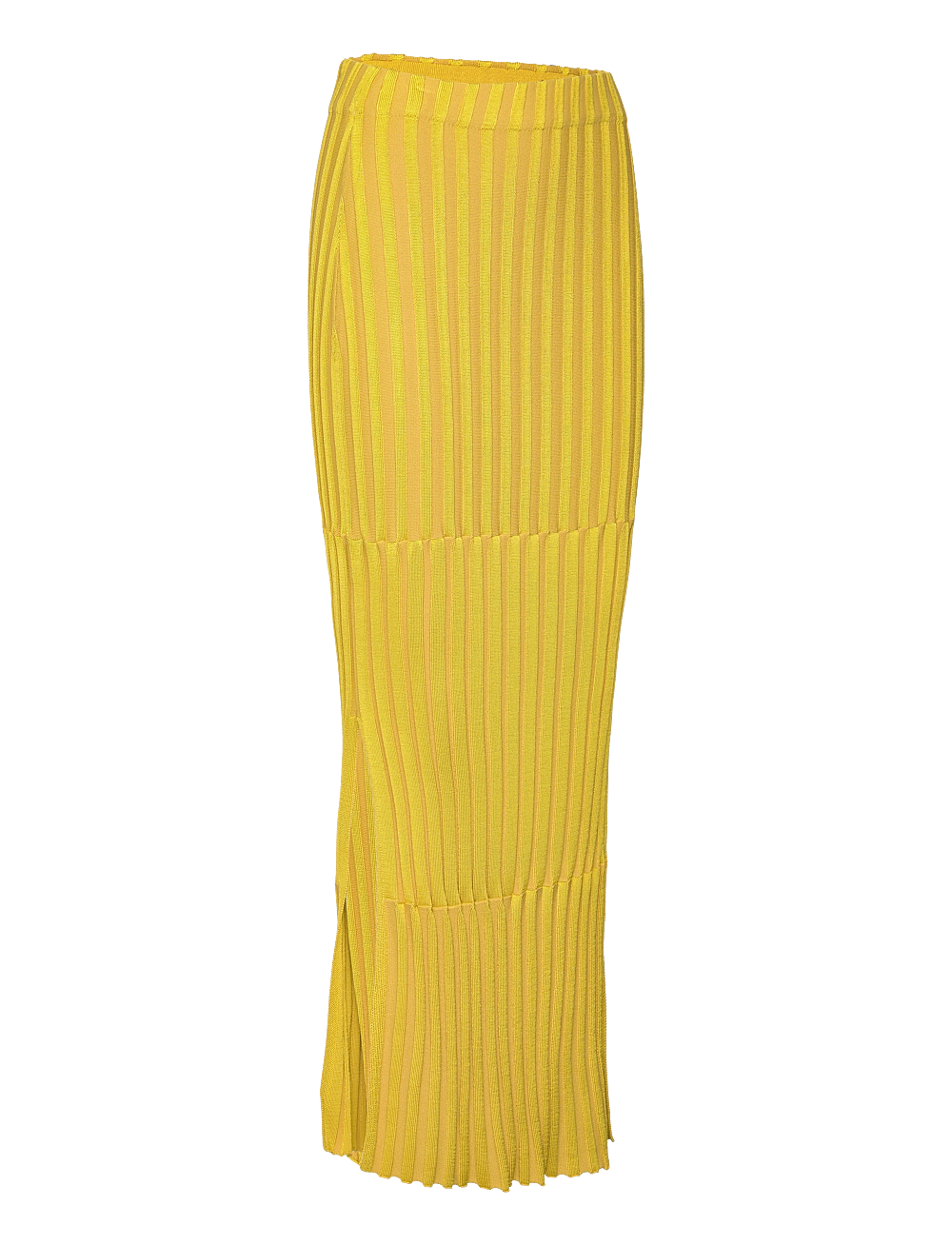 House Of Dagmar - Striped rib skirt - strikkede skjørt - saffron - 3