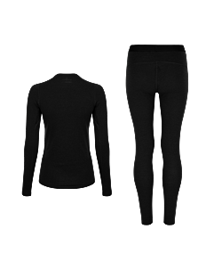 Danish Endurance Women's Merino Baselayer Set - Vis alt - BLACK / black