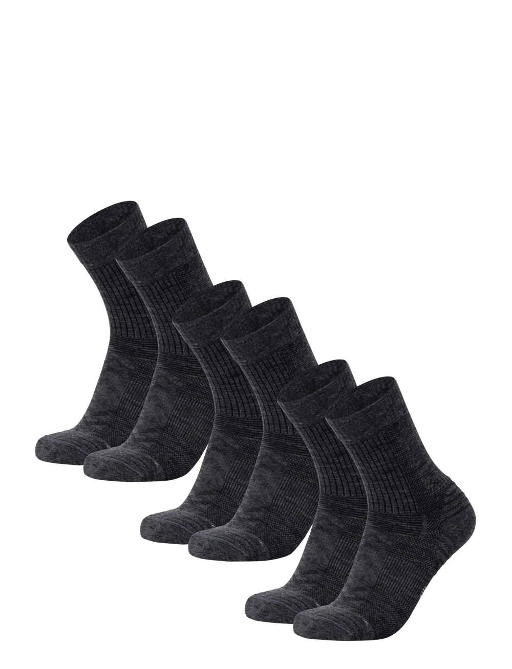 Danish Endurance - Hiking Light Socks 3-pack - klær - grey - 1