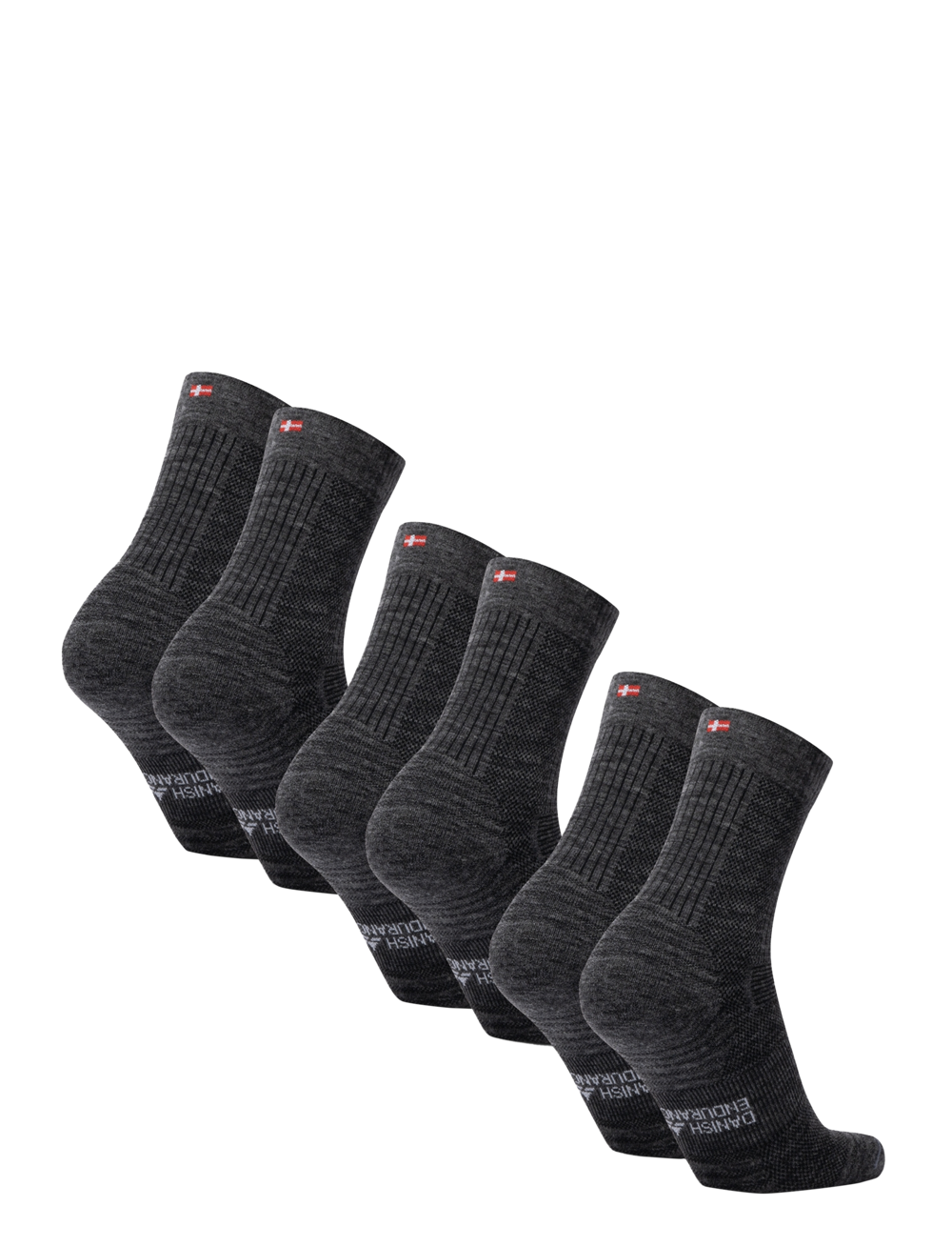 Danish Endurance - Hiking Light Socks 3-pack - klær - grey - 2